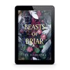 E-reader displaying the cover of 'Beasts of Briar' by Tee Harlowe on a white background