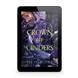 E-reader displaying the cover of 'Crown of Cinders' by Tee Harlowe on a white background