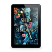 E-reader displaying the book cover of 'Ship of Shadows' by Tee Harlowe on a white background