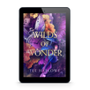 E-reader displaying the book cover of 'Wilds of Wonder' by Tee Harlowe on a white background