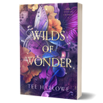 Book cover of 'Wils of Wonder' with floral and clock design on a white background